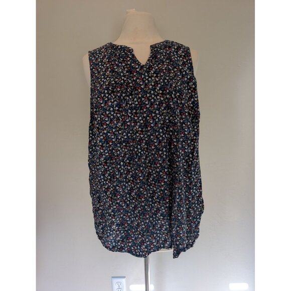 Croft & Barrow 2X Women's Floral Tank Top - Picture 1 of 4